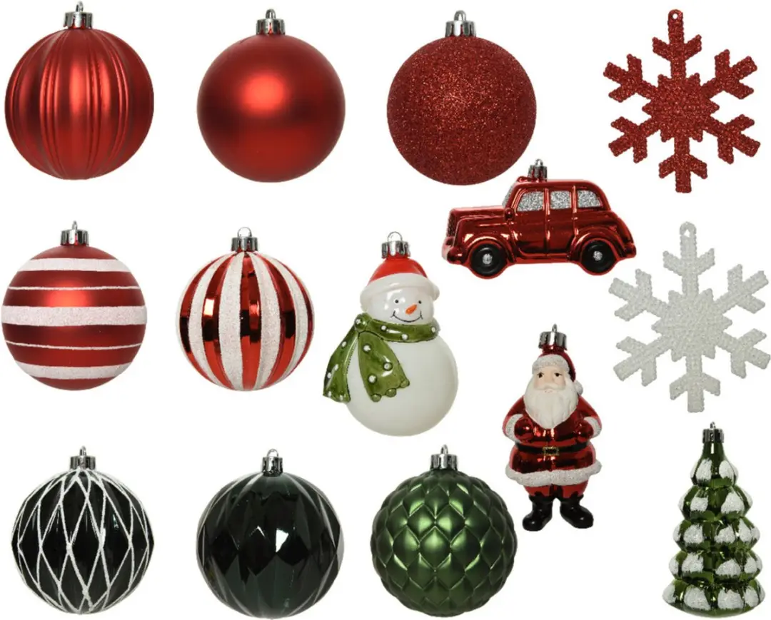 Decoris Kersthangers - 25x - Rood/Wit/Groen - afbeelding 3 van 5