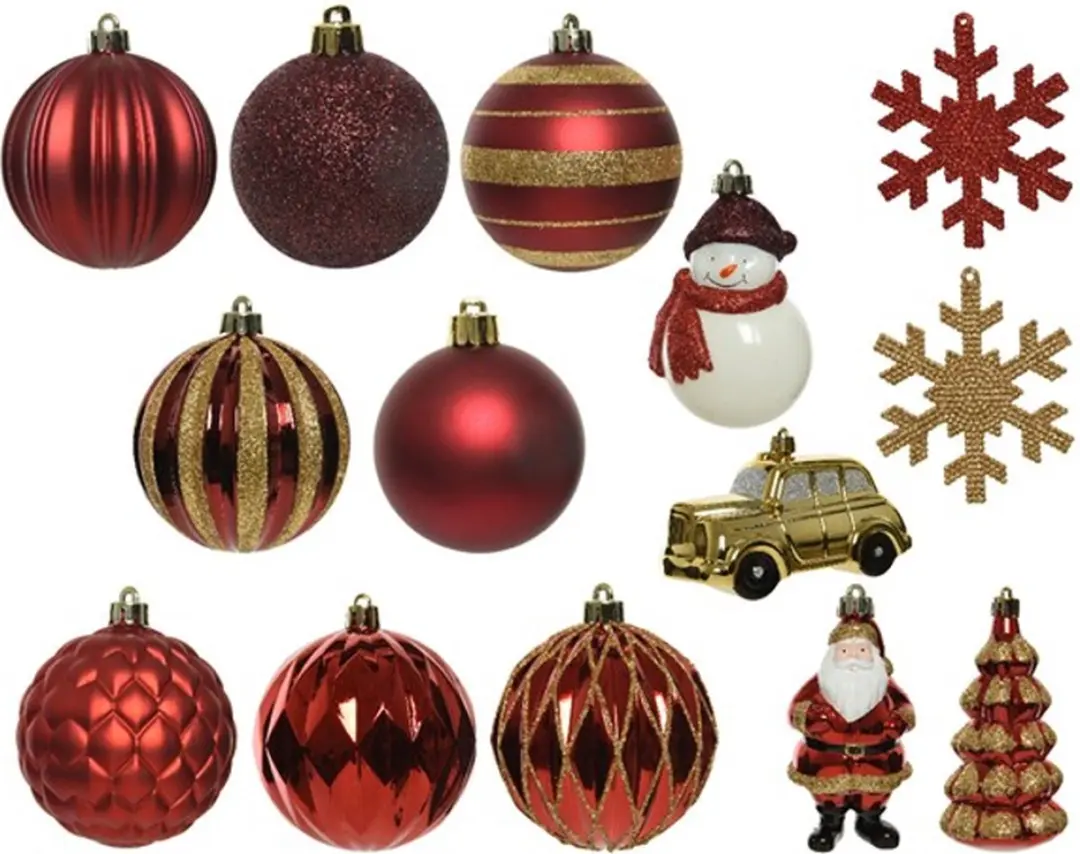 Decoris Kersthangers - 25x - Rood/Wit/Groen - afbeelding 2 van 5