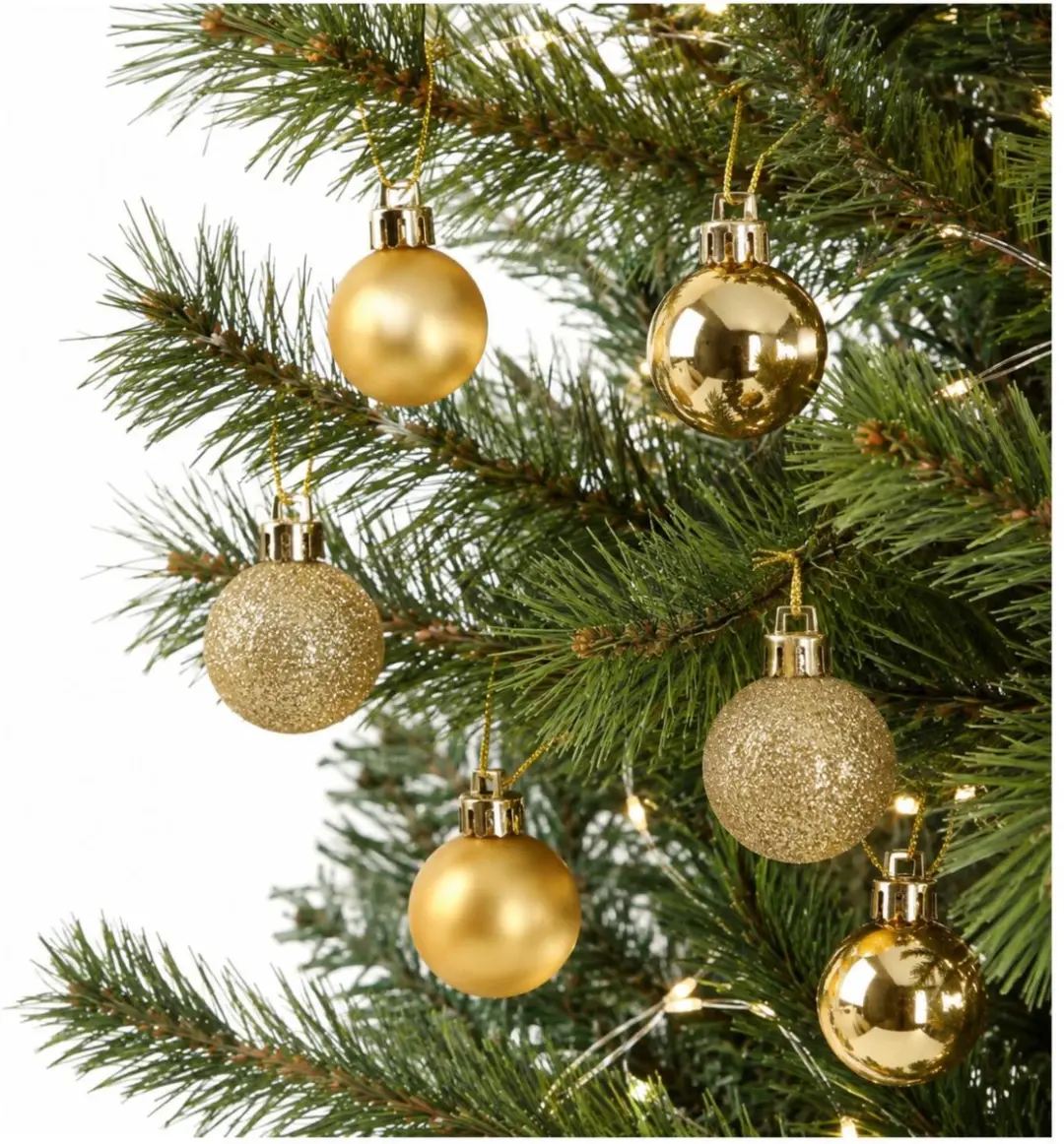 20x stuks kleine kunststof kerstballen goud 3 cm mat/glans/glitter