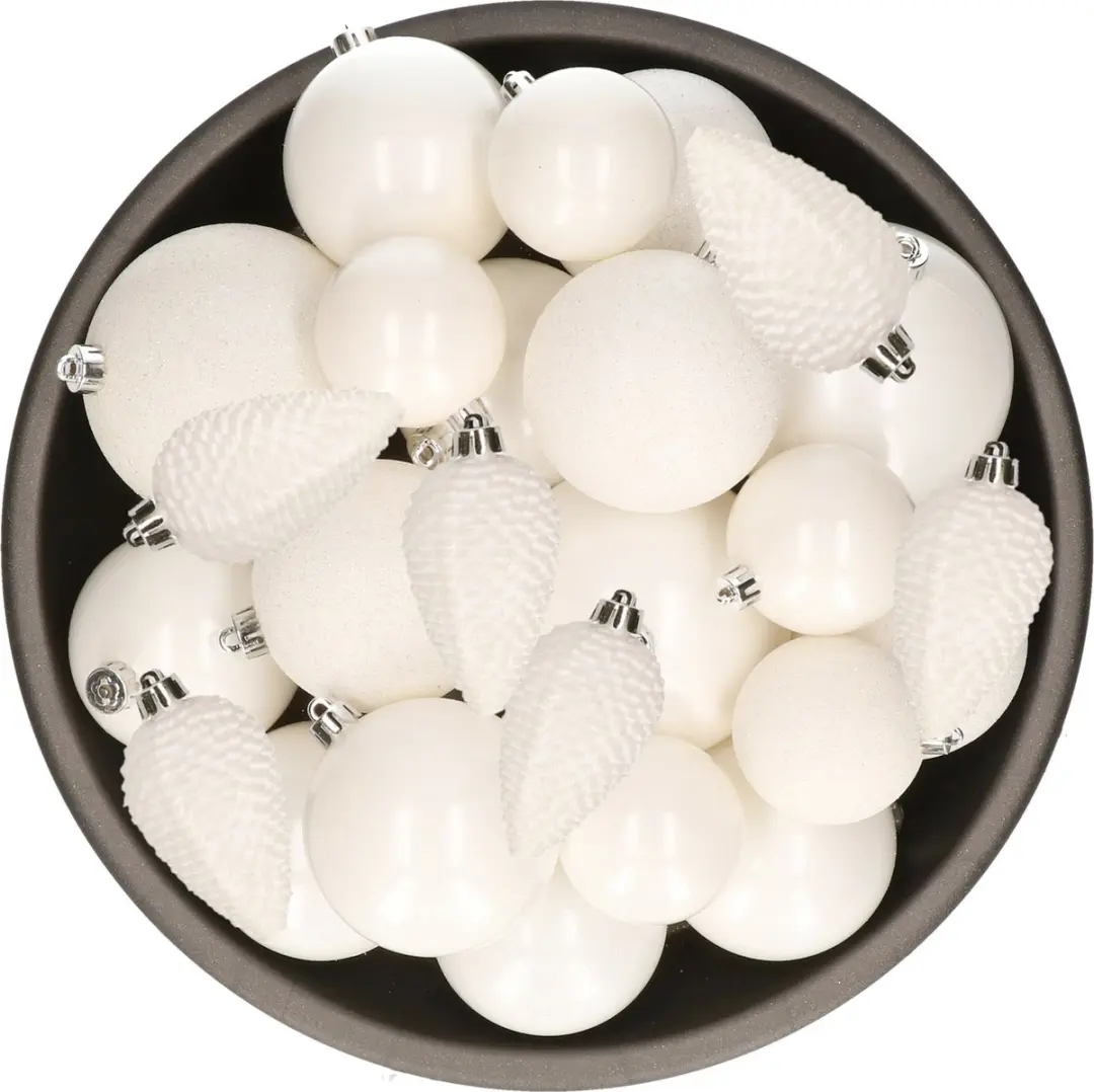Kerstballen en dennenappels ornamenten