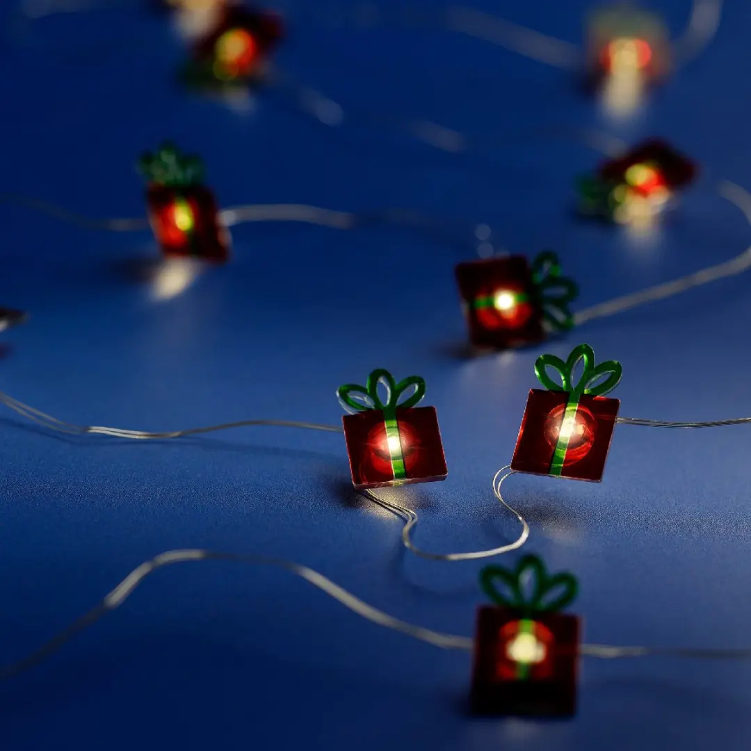 Micro LED string met cadeautjes
