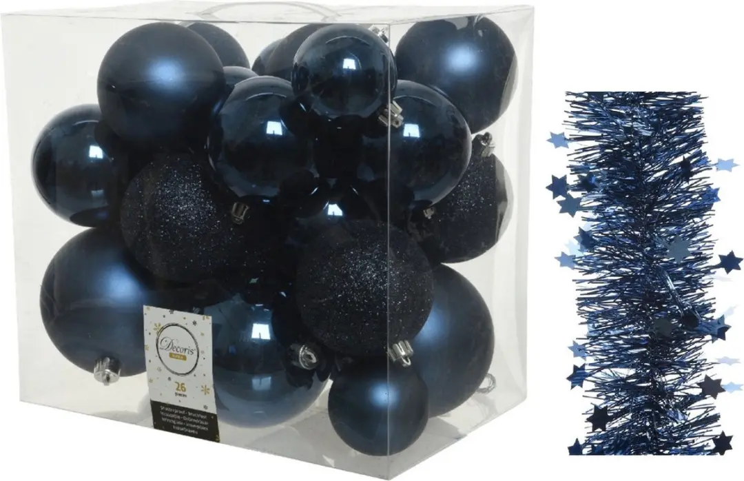 Decoris kerstballen kunststof
