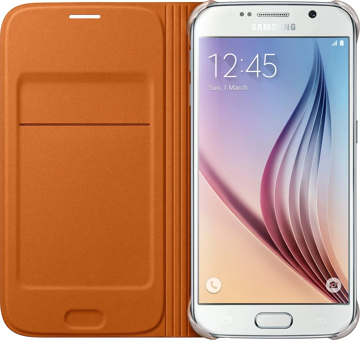 Samsung Galaxy S6 Flip Wallet Hoes - Oranje EF-WG920BOEGWW