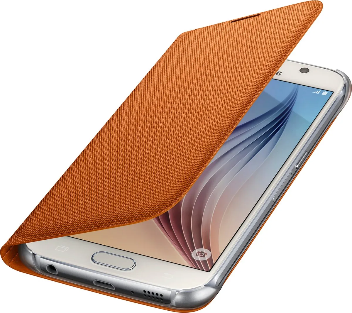 Samsung Galaxy S6 Flip Wallet Hoes - Oranje EF-WG920BOEGWW