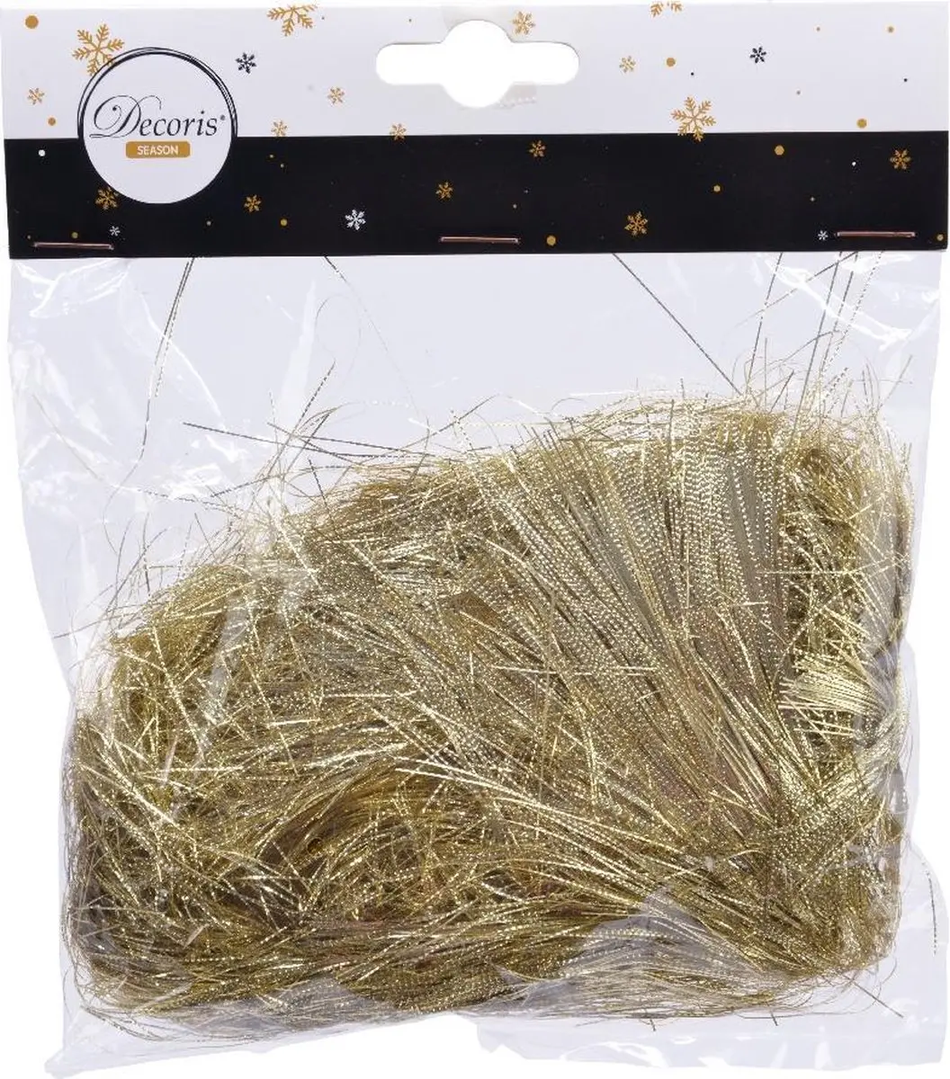 Decoris Lamettahaar Gestanst Goud - Kerstdecoratie