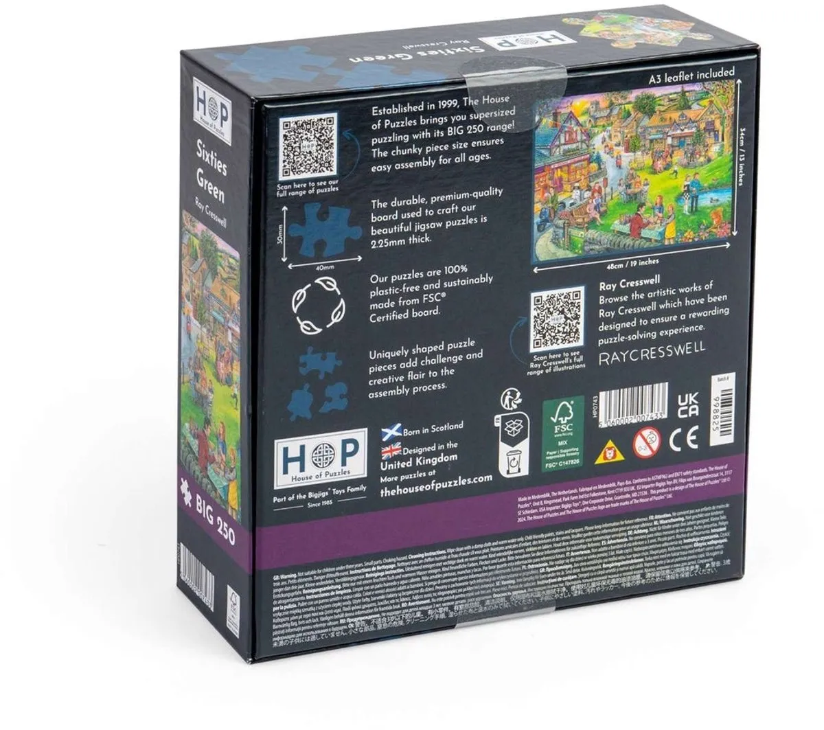 House of Puzzles Legpuzzel Sixties Green 250 Stuks - 00743