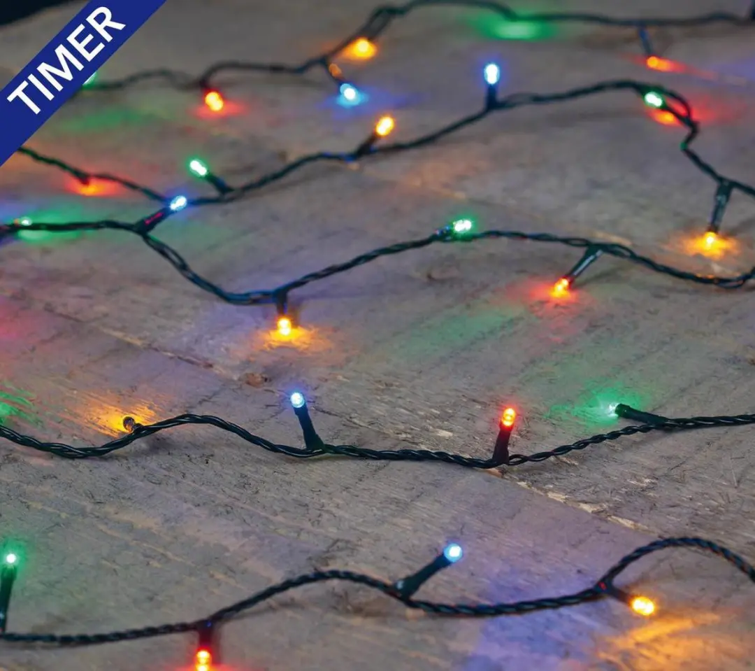 Anna's Collection Kerstverlichting 24m - 240 LED Multicolor - Groen - afbeelding 4 van 5