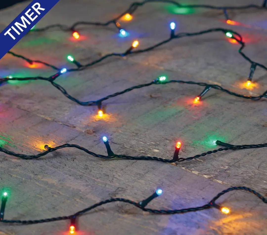 Anna's Collection Kerstverlichting 24m - 240 LED Multicolor - Groen - afbeelding 5 van 5