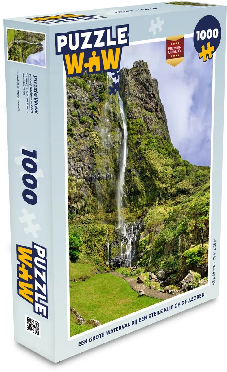 PuzzleWow Legpuzzel Azoren Waterval 1000 Stuks