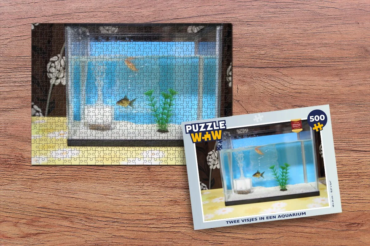 PuzzleWow Legpuzzel Twee Visjes in een Aquarium 500 Stuks - Multicolor