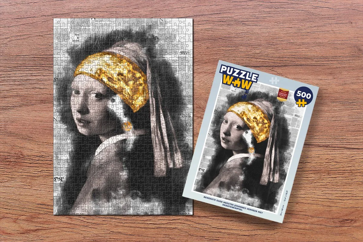 PuzzleWow Meisje met de parel Legpuzzel 500 Stuks - Multicolor