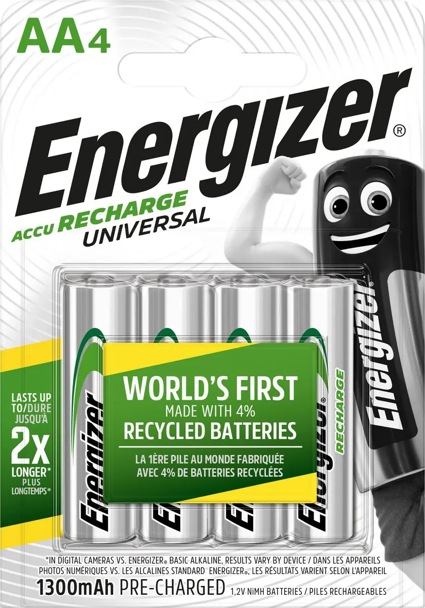 Energizer HR06 AA Oplaadbare Batterij 1300mAh - 4 Stuks - afbeelding 2 van 6