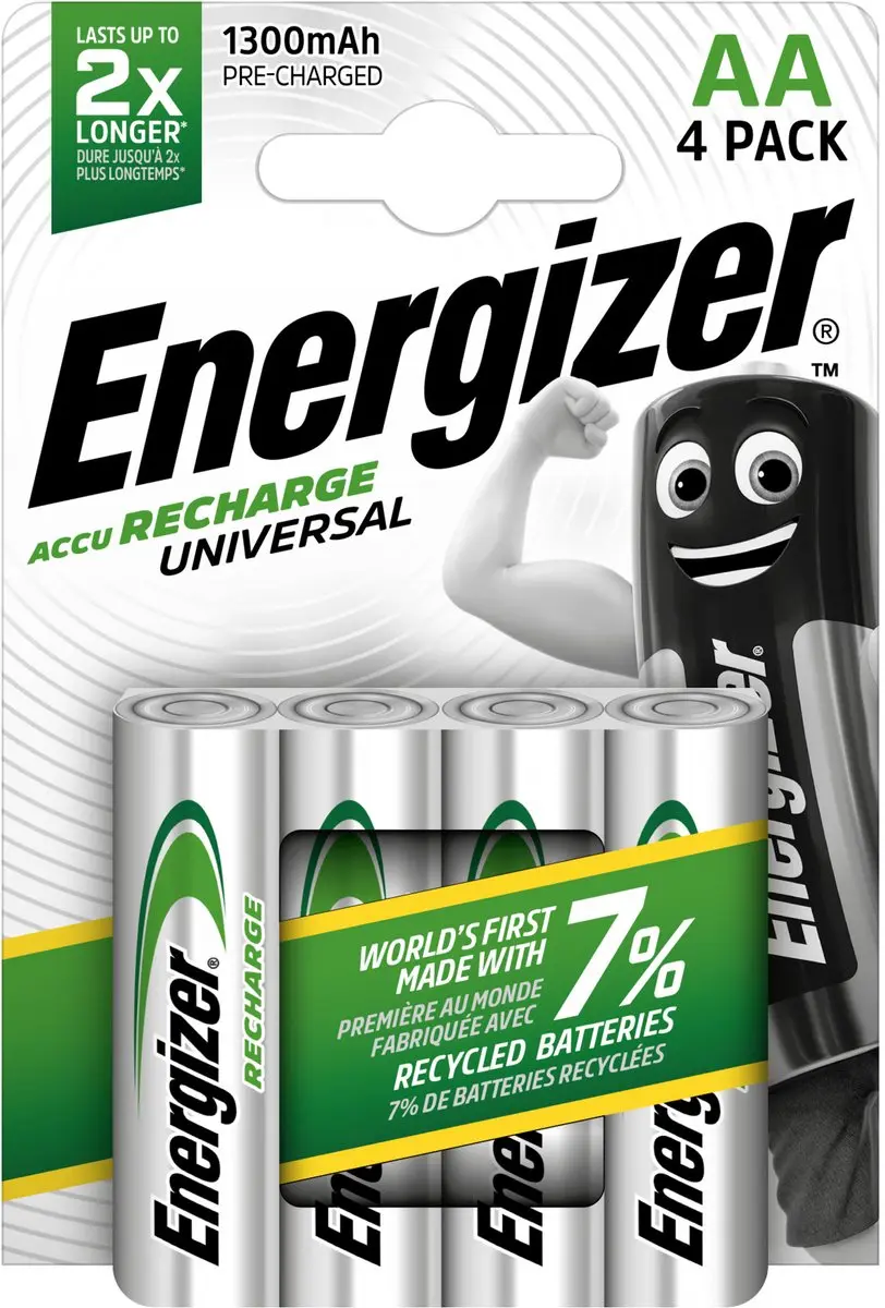 Energizer HR06 AA Oplaadbare Batterij 1300mAh