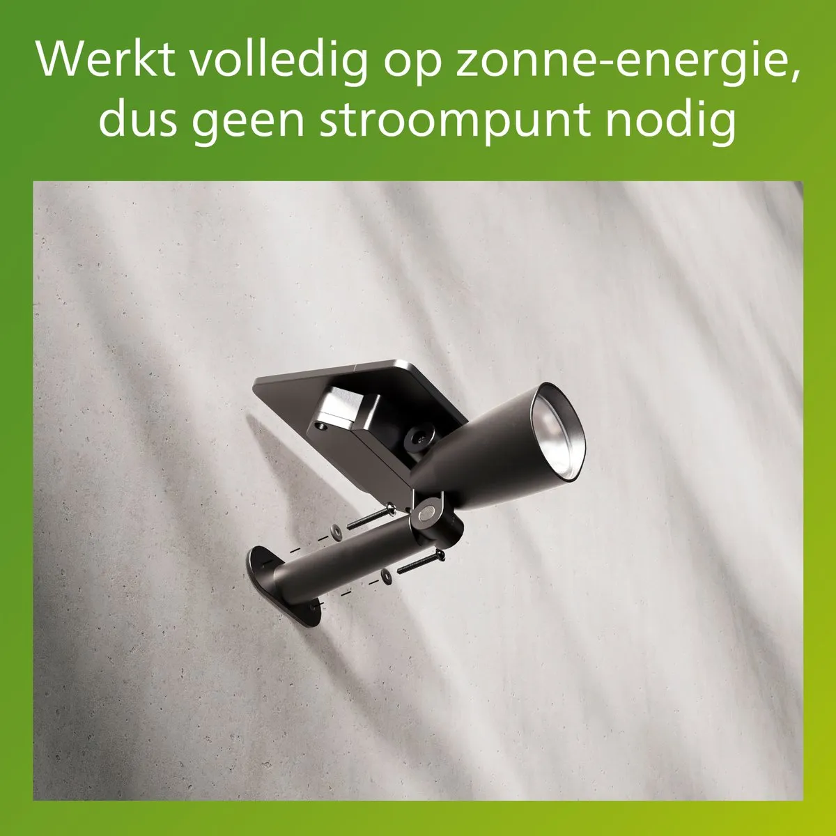 Philips Ashlyn Zonne-energie Sokkellamp - 1.4W Warm Wit 2700K - Zwart - afbeelding 6 van 6