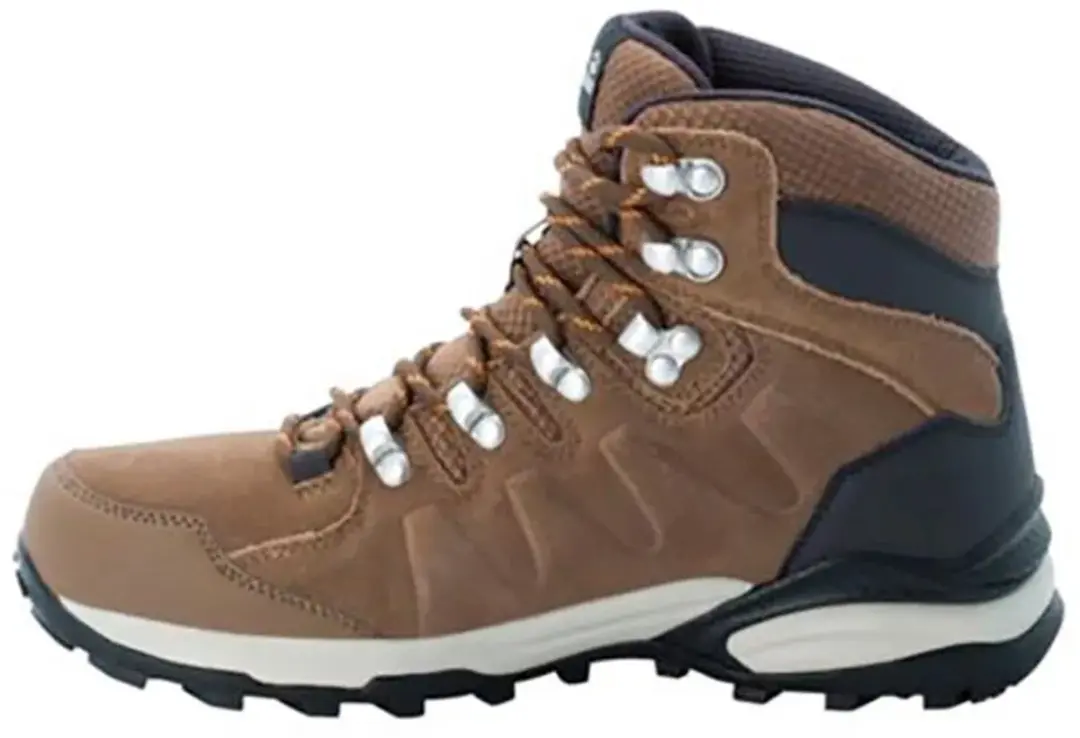 Jack Wolfskin Refugio Texapore Mid Wandelschoenen - Dames 36 - Brown/Apricot - afbeelding 3 van 5