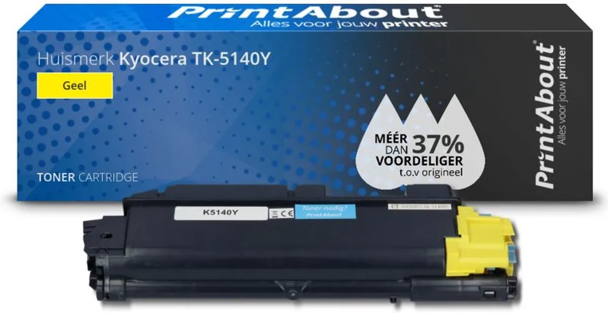 PrintAbout TK-5140Y-PA Toner Geel - 5.500 Afdrukken