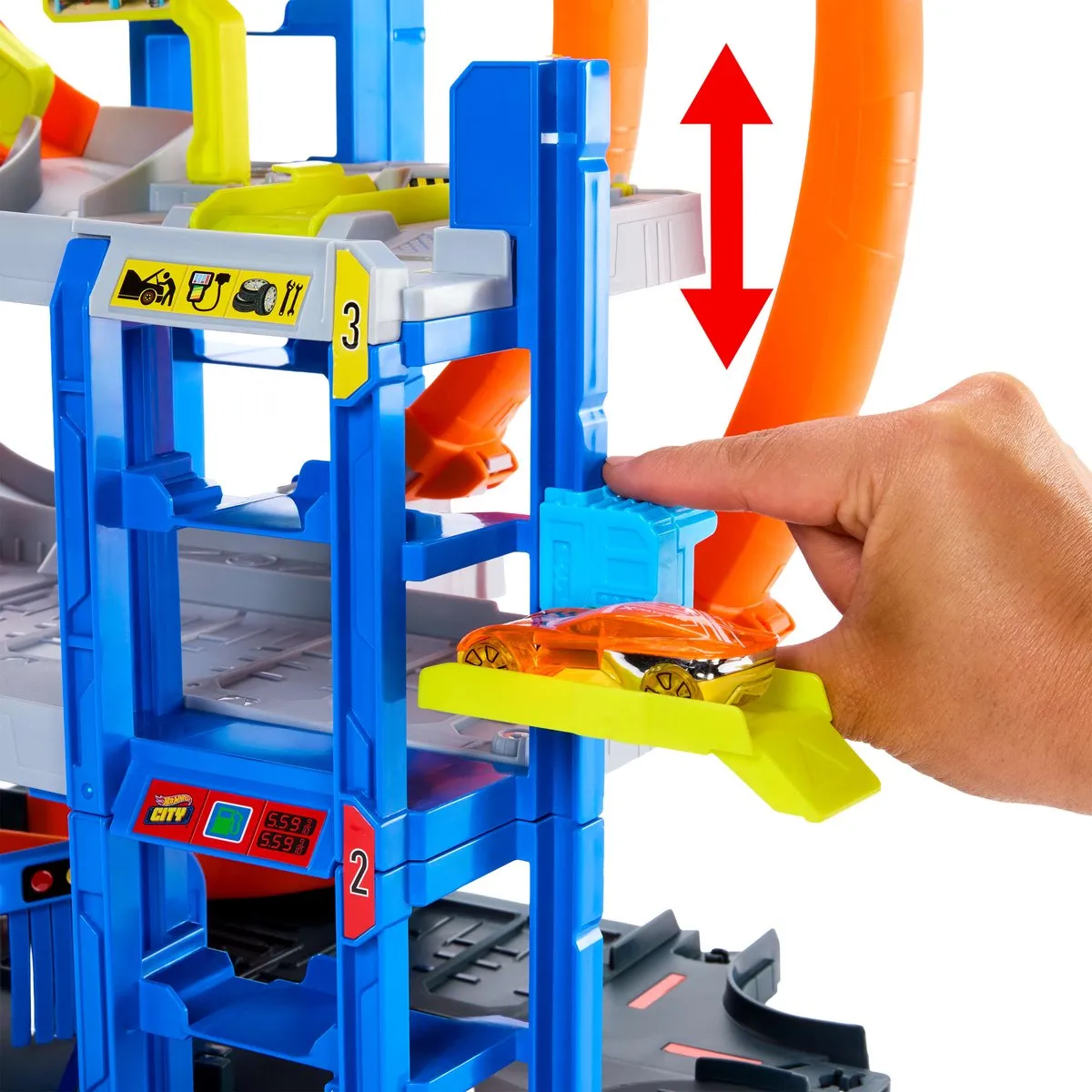 Hot Wheels Mega Loop Garage JBM74 Racebaan - Multicolor