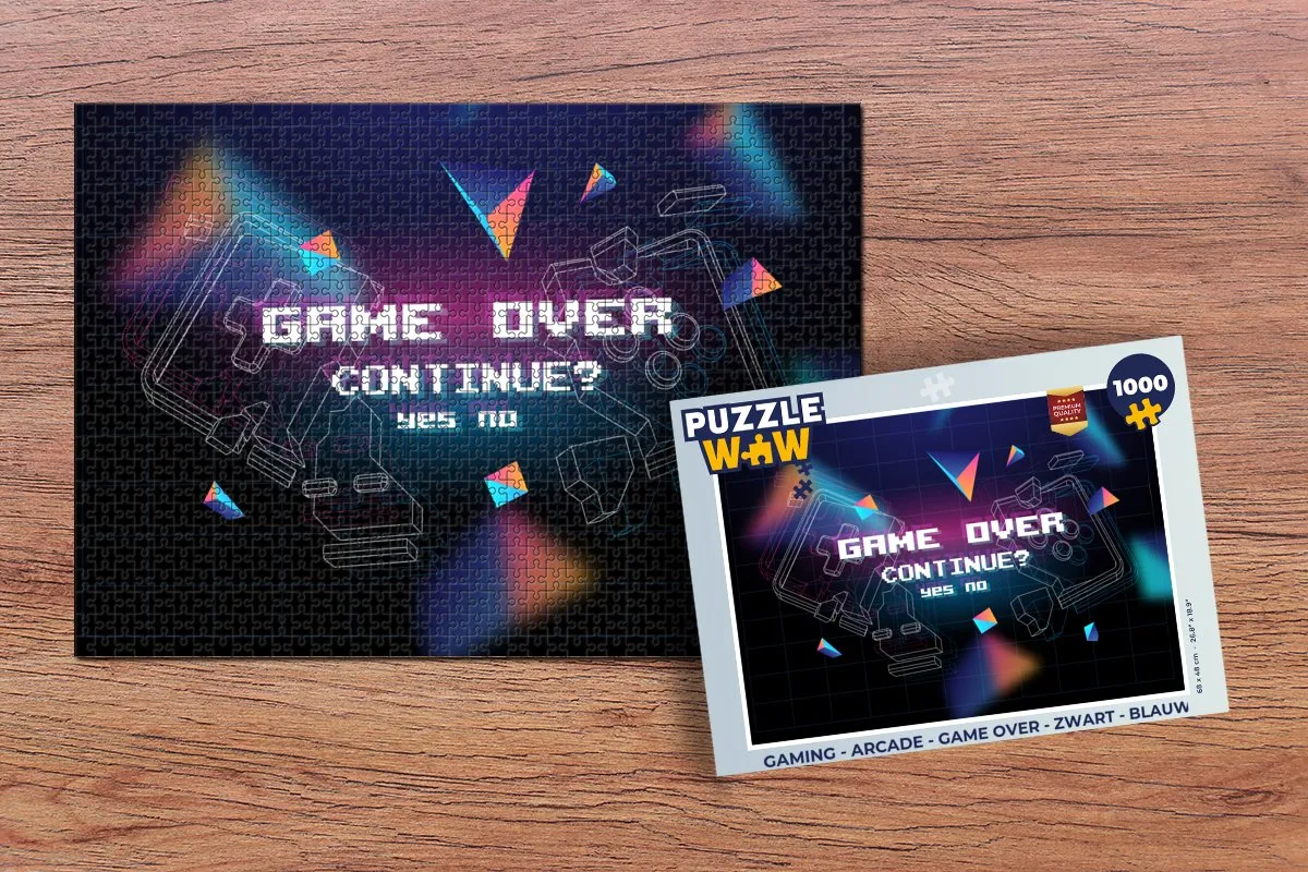PuzzleWow Game Over Legpuzzel 1000 Stuks - Multicolor