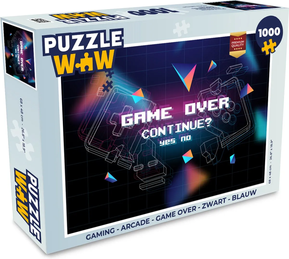 PuzzleWow Game Over Legpuzzel 1000 Stuks - Multicolor