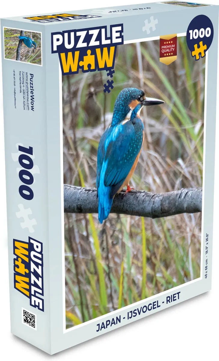 PuzzleWow IJsvogel Riet Legpuzzel 1000 Stuks - Multicolor