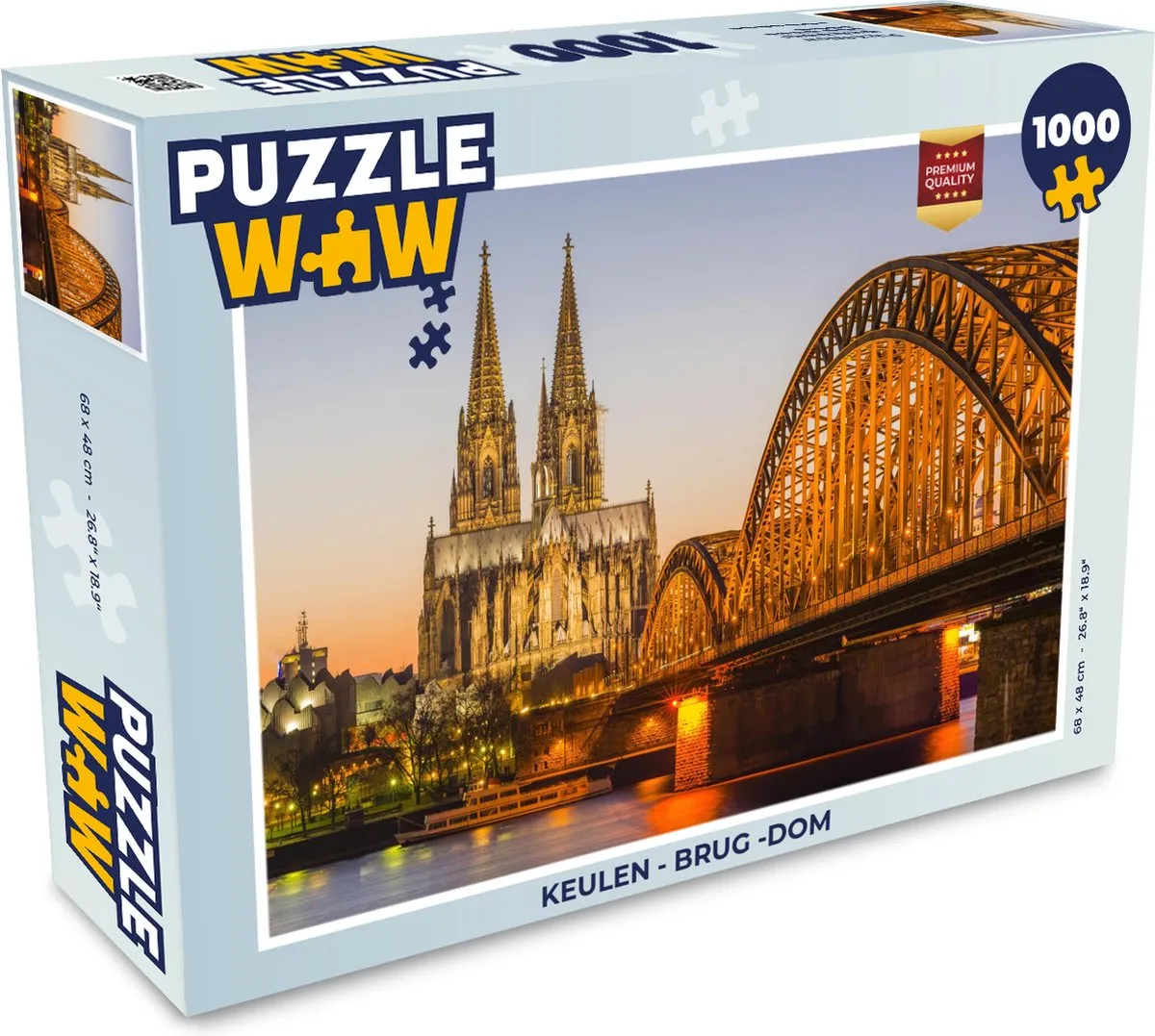 PuzzleWow Keulen Brug Dom Legpuzzel 1000 Stuks