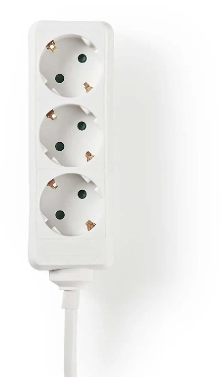 Nedis Stekkerdoos Type F 3-wegs 5m 3680W Wit - afbeelding 4 van 4