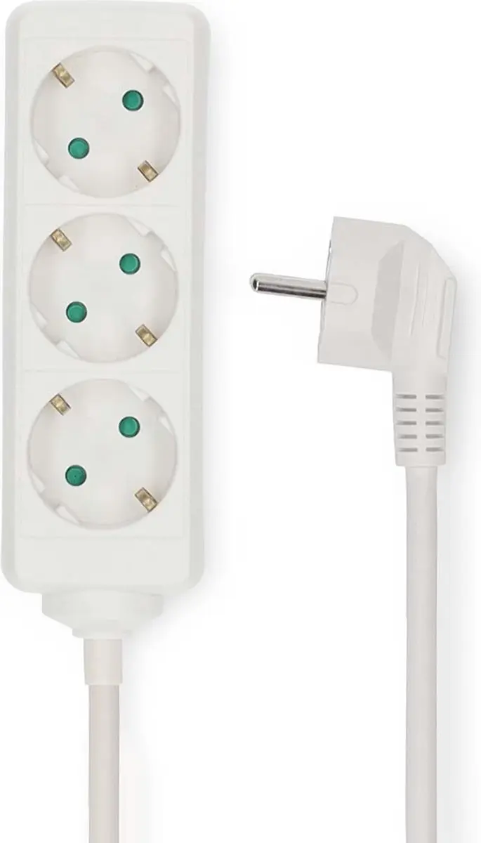 Nedis Stekkerdoos Type F 3-wegs 5m 3680W Wit - afbeelding 2 van 4