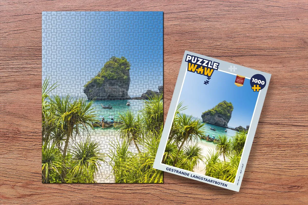 PuzzleWow Gestrande Langstaartboten Legpuzzel 1000 Stuks - Multicolor