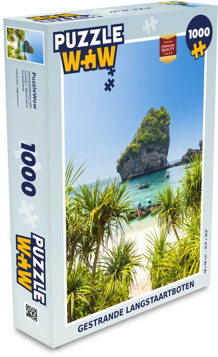 PuzzleWow Gestrande Langstaartboten Legpuzzel 1000 Stuks - Multicolor