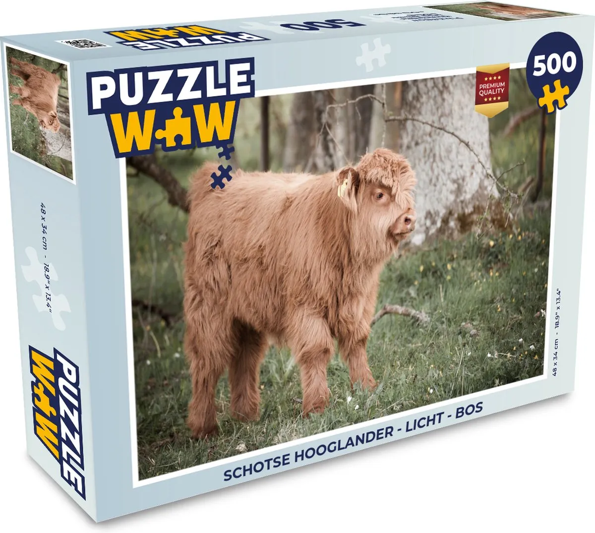 PuzzleWow Schotse Hooglander Legpuzzel 500 Stuks