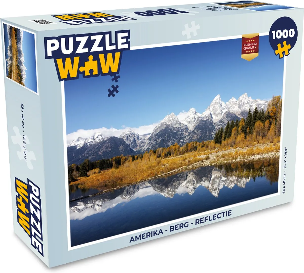 PuzzleWow Amerika Berg Reflectie Legpuzzel 1000 Stuks