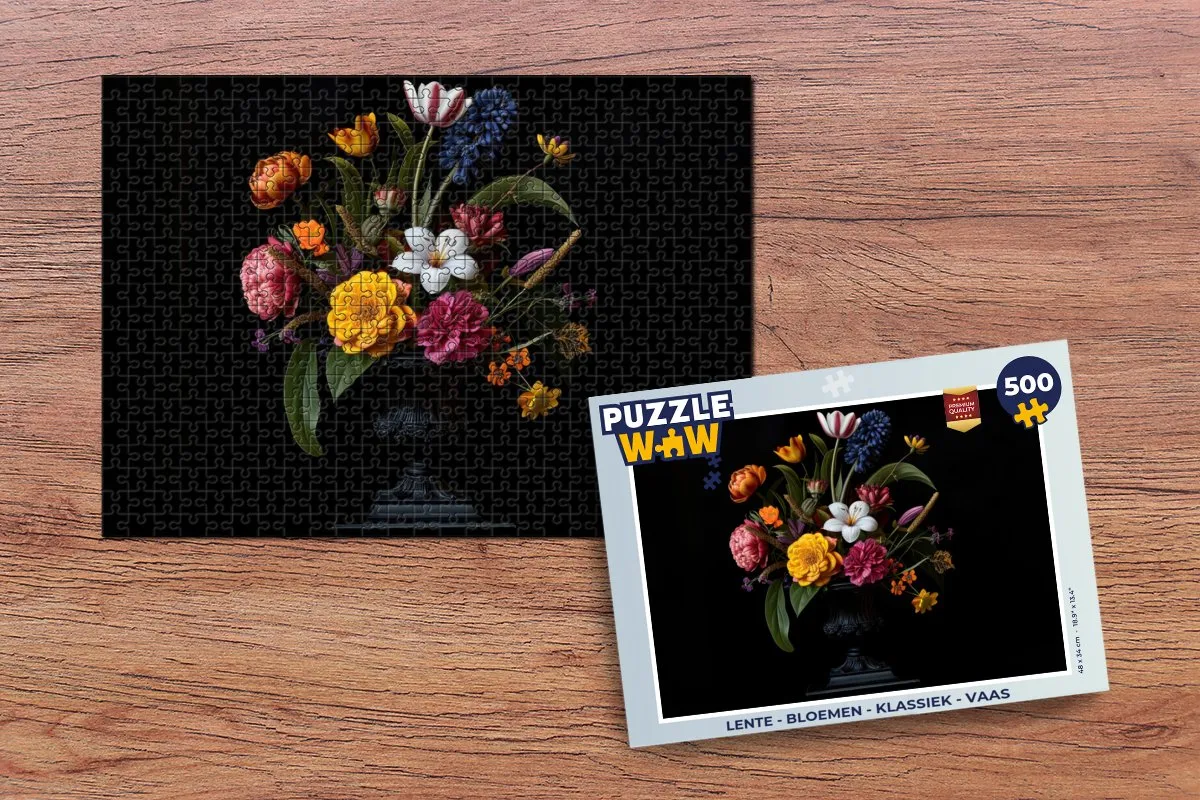 PuzzleWow Lente Bloemen Klassieke Legpuzzel 500 Stuks - Boeket