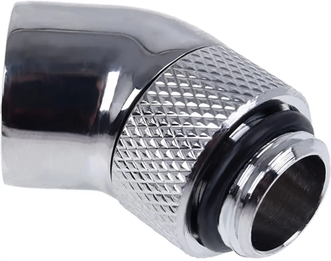 RACCORD ROTATIF À 45° À COMPRESSION POUR G1/4 ALPHACOOL EISZAPFEN (ARGENT)