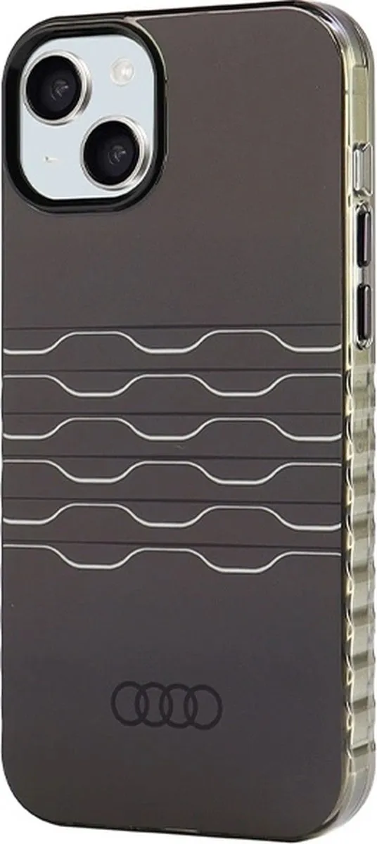Audi IML Grille Pattern Back Case MagSafe - iPhone 15 Plus - Zwart - afbeelding 5 van 6