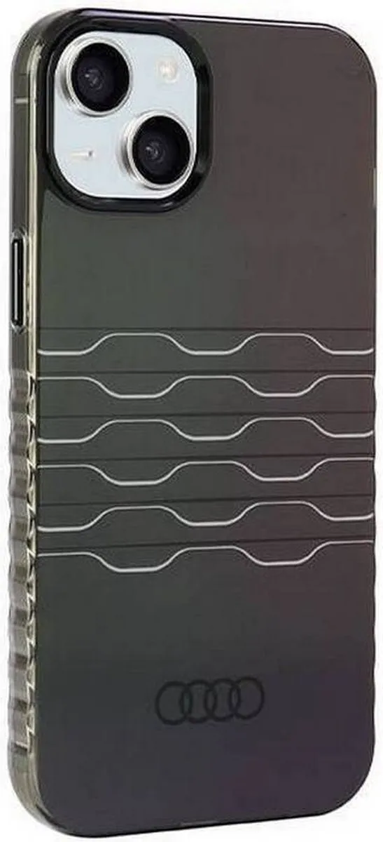 Audi IML Grille Pattern Back Case MagSafe - iPhone 15 Plus - Zwart - afbeelding 3 van 6