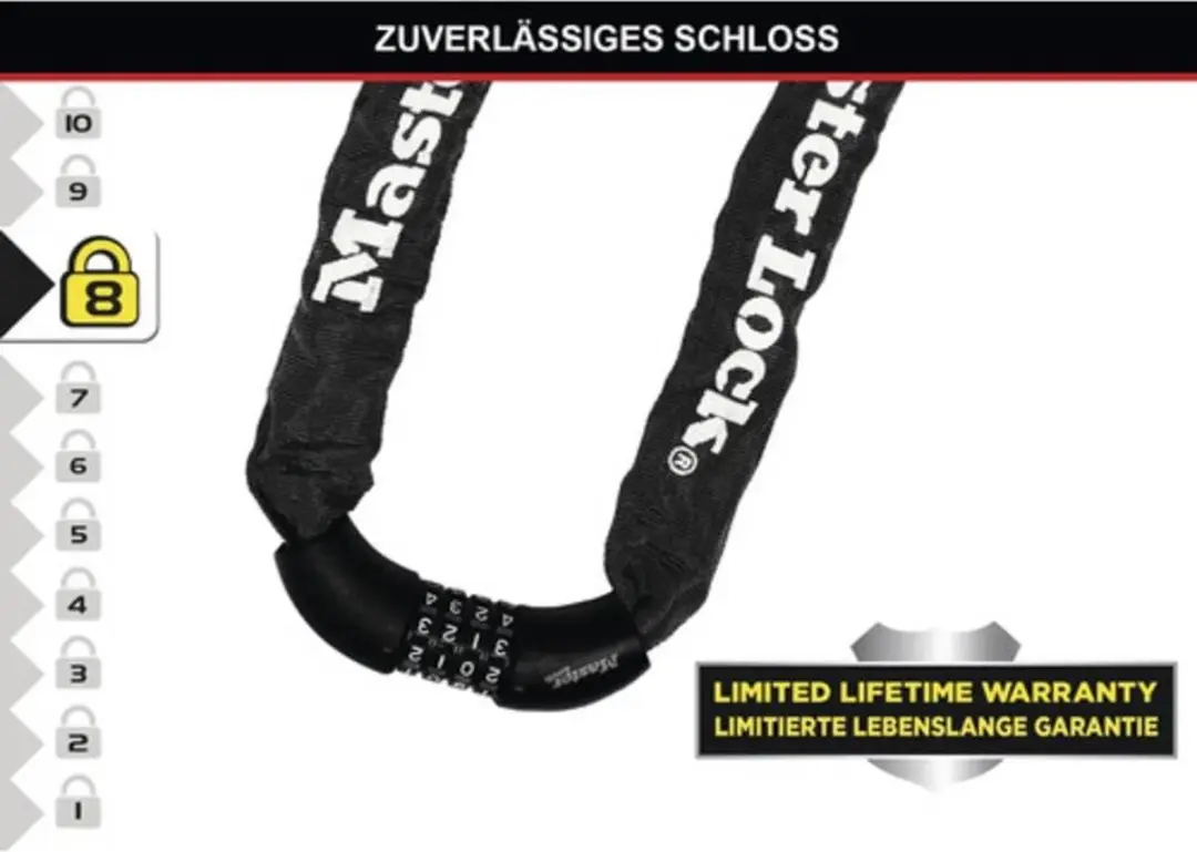 Master Lock Ketting 90cm x 8mm - Zwart - afbeelding 5 van 6