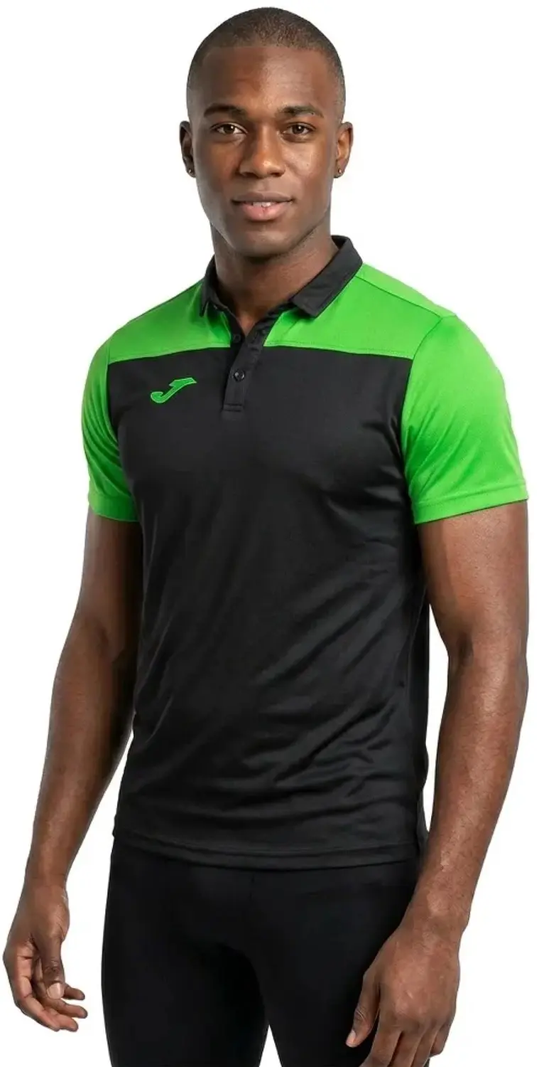 Joma Hobby II Korte Mouw Poloshirt - Zwart/Orange S - afbeelding 2 van 3