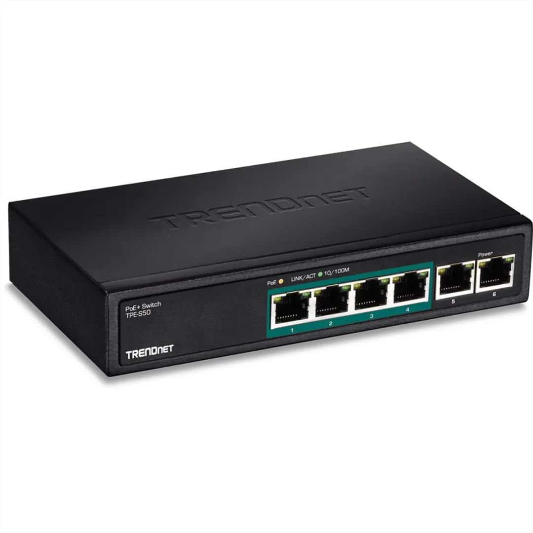 Trendnet TPE-S50 PoE-switch 5-poorts 10/100Mbps