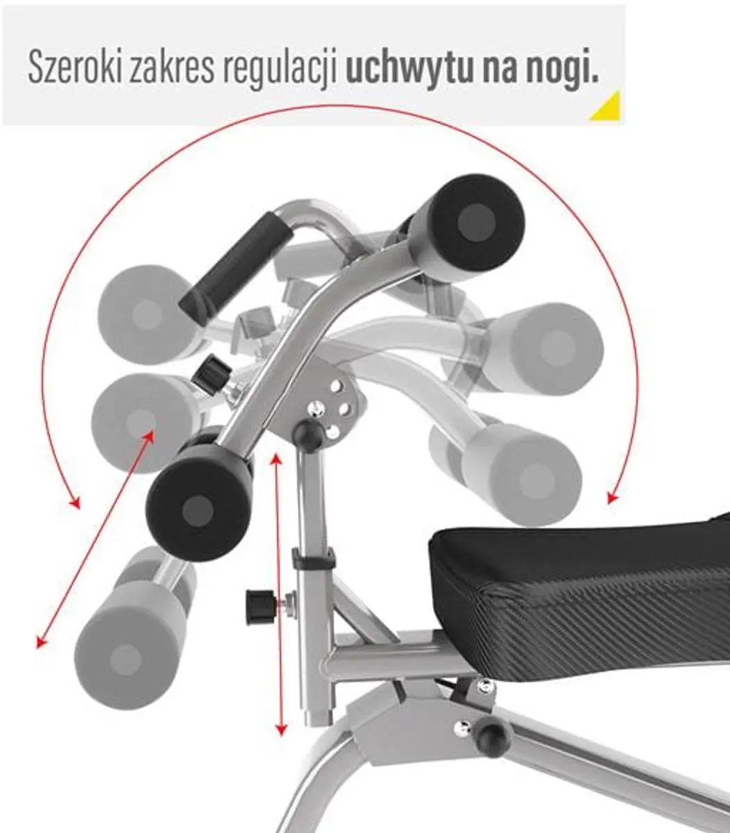 HMS Premium L8022 Multifunctionele Fitnessbank - Zwart/Geel - afbeelding 2 van 6
