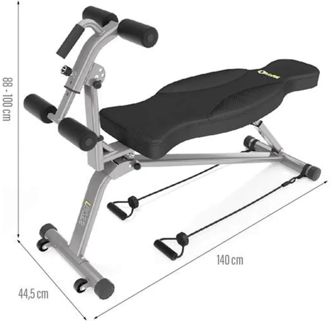 HMS Premium L8022 Multifunctionele Fitnessbank - Zwart/Geel - afbeelding 6 van 6