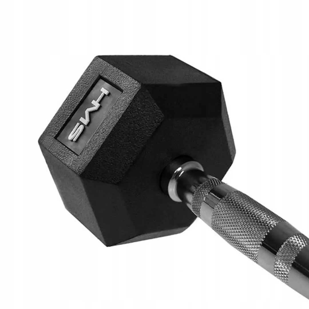 HMS Hex Pro Dumbbel 40kg - Rubberen coating - afbeelding 2 van 3