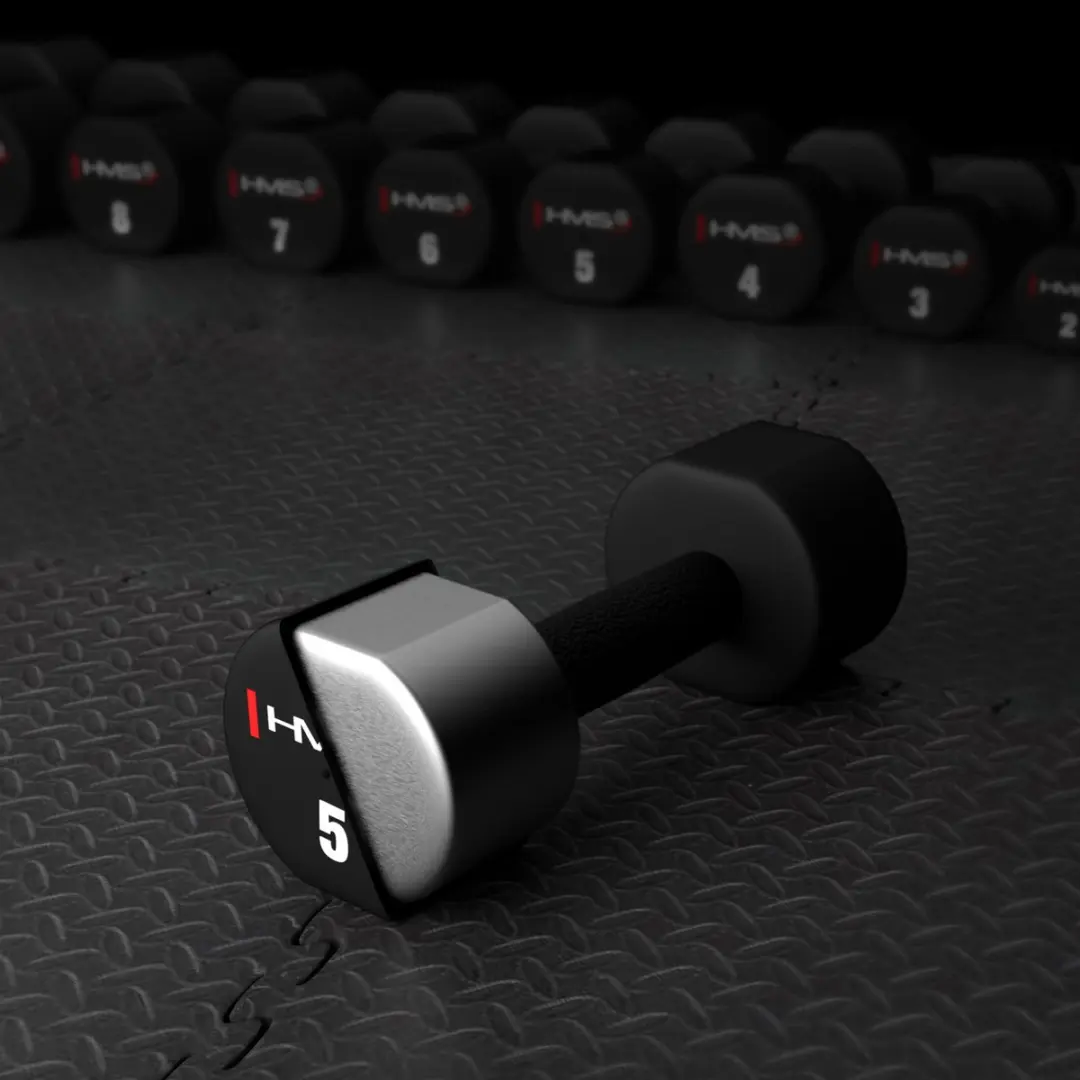 HMS HPT05 Polyurethaan Dumbbells 5kg - 2 Stuks - afbeelding 2 van 5