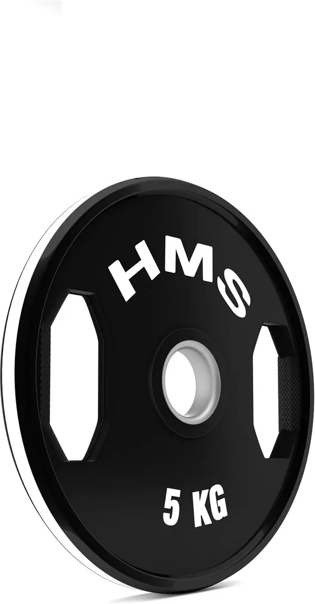HMS TOG Serie Olympische Gewichtsplaat 5 kg - 2 Stuks - Zwart/Wit - afbeelding 6 van 6