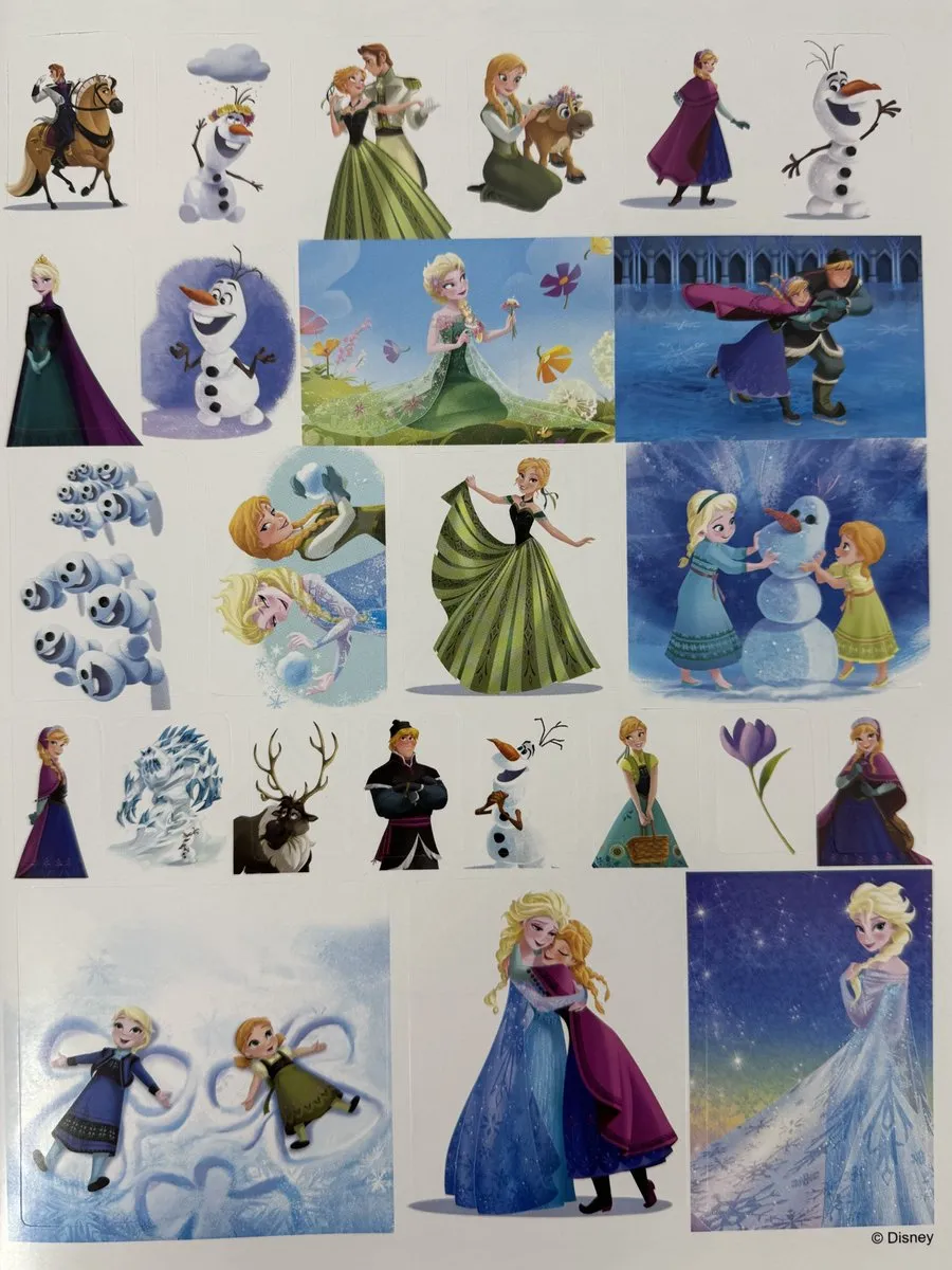 Disney Frozen Megacolor Kleurboek - Elsa Anna Olaf - 125 Platen + Stickers - Roze/Blaauw