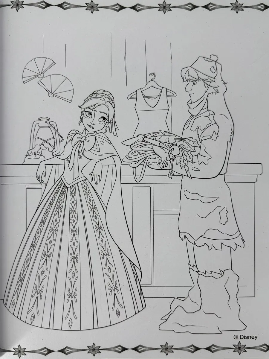 Disney Frozen Megacolor Kleurboek - Elsa Anna Olaf - 125 Platen + Stickers - Roze/Blaauw - afbeelding 6 van 6