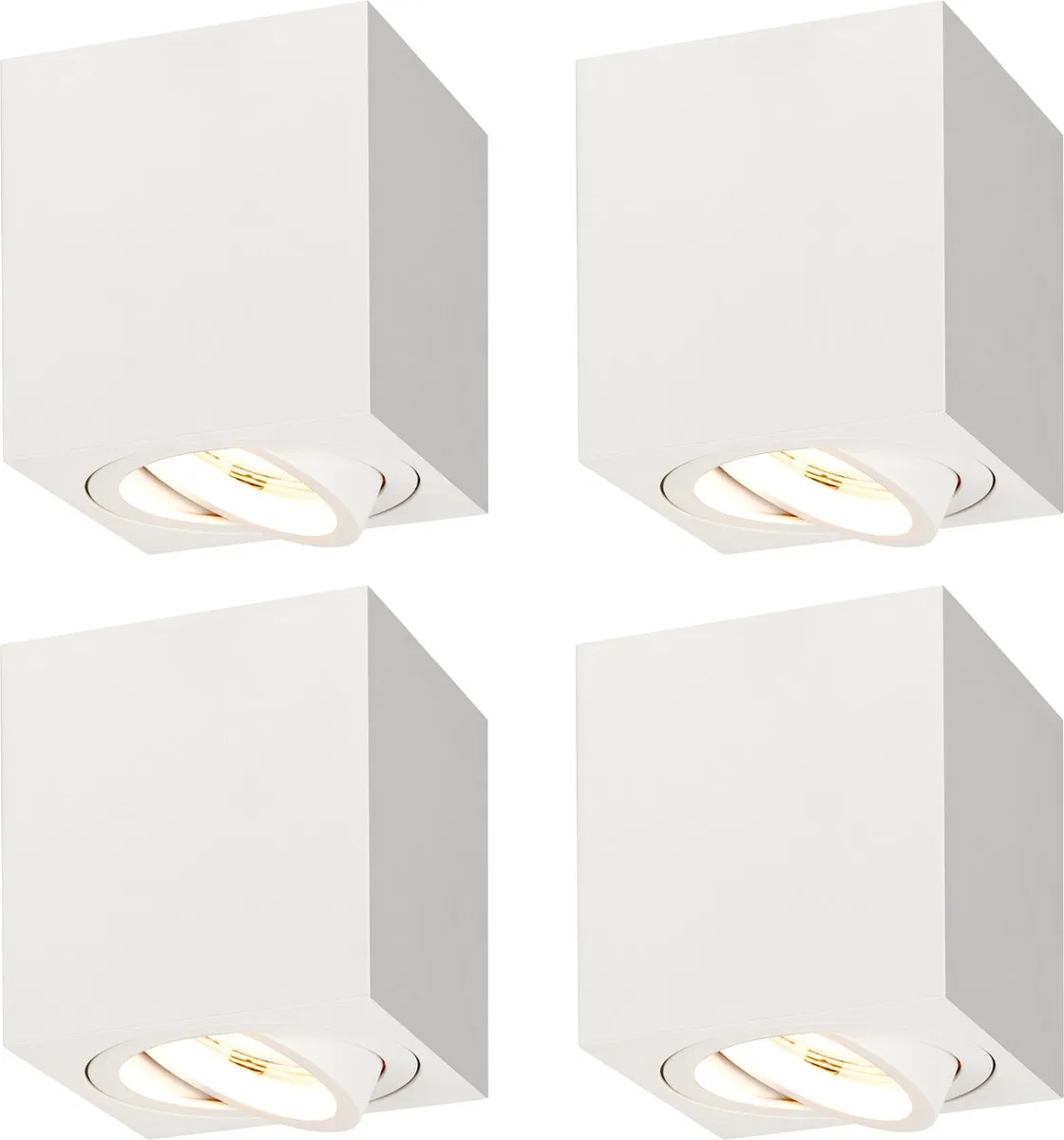 Ledvion 4x LED Opbouwspots 3W 2700K