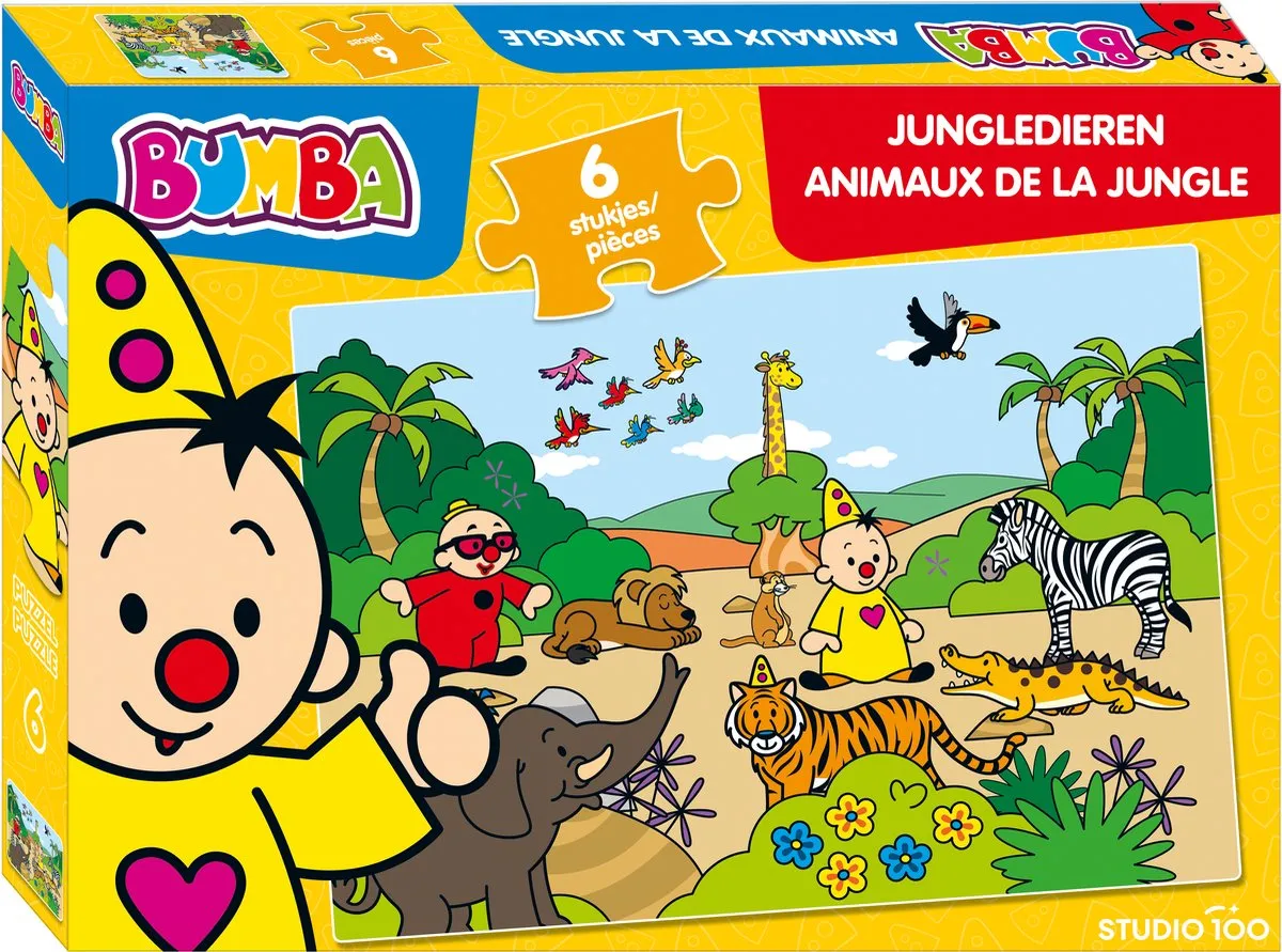 Bumba Puzzel Jungledieren 6 Stuks - Multicolor