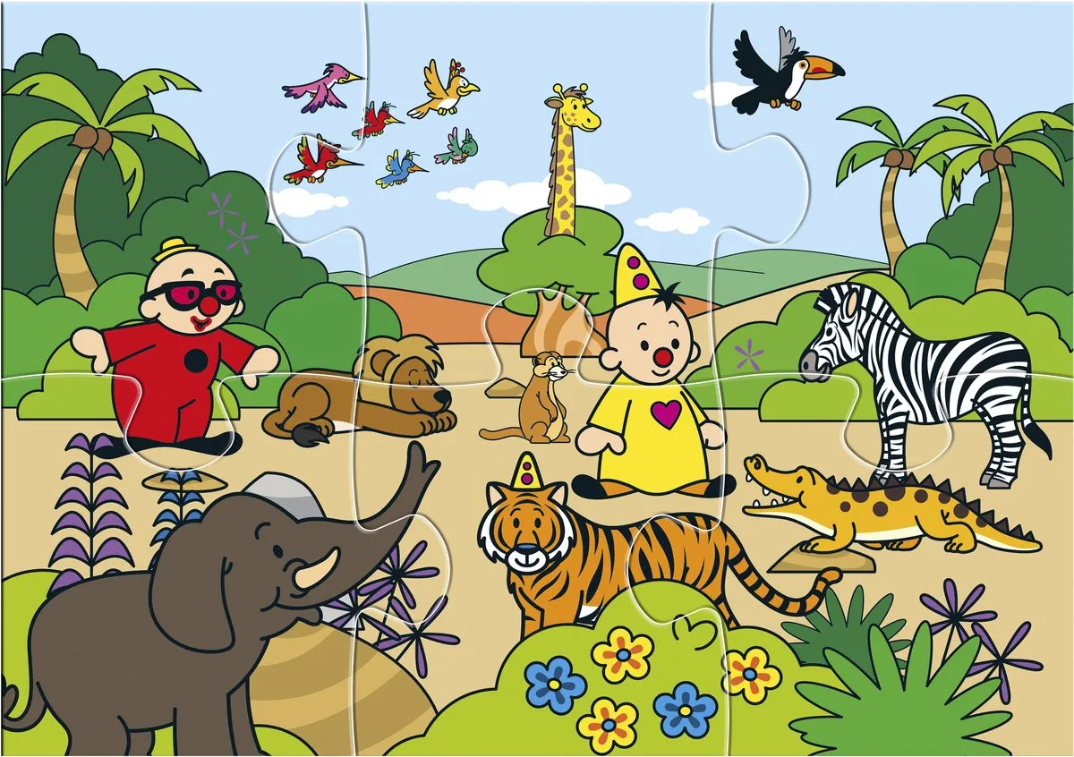Bumba Puzzel Jungledieren 6 Stuks - Multicolor