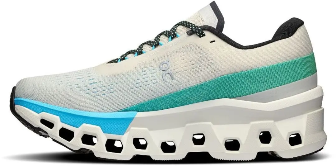 ON Cloudmonster 2 Dames Schoen - Cream/Blue - afbeelding 5 van 5