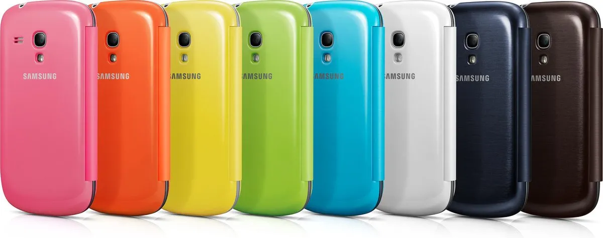 Samsung Flip Cover voor de Samsung Galaxy S3 Mini - Geel